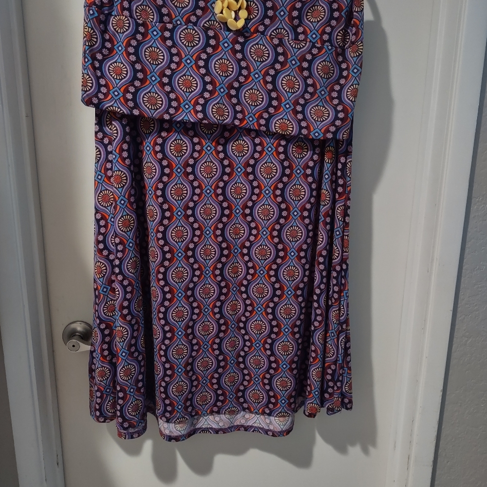 Lula Roe Maxi skirt/dress w matching necklace